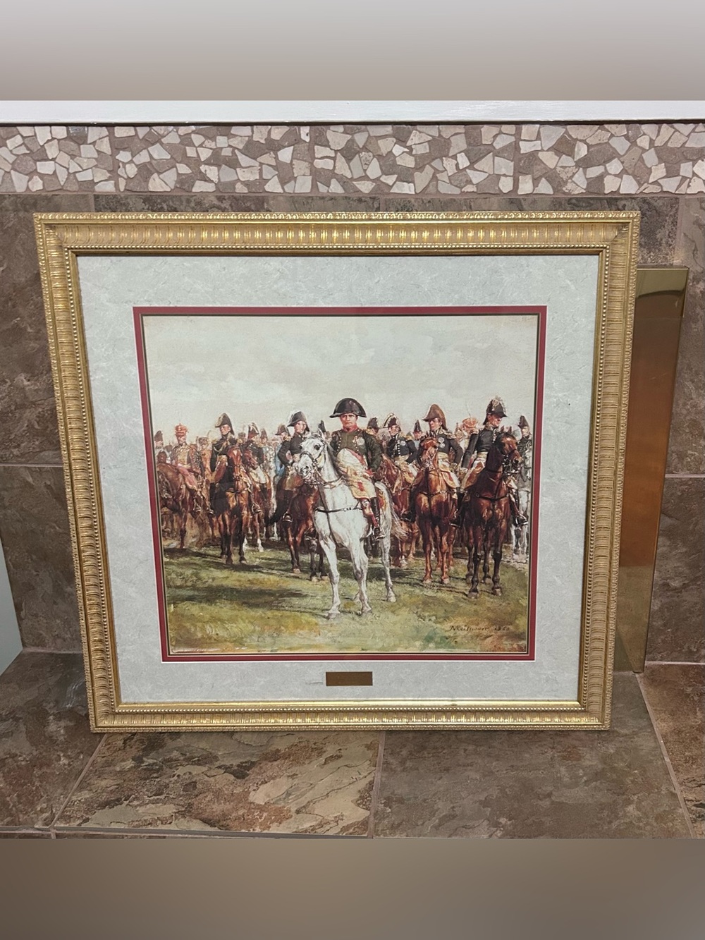 Napoleon and his Staff by Jean Louis Ernest Meissonier 1868 Gilt Painting Frame